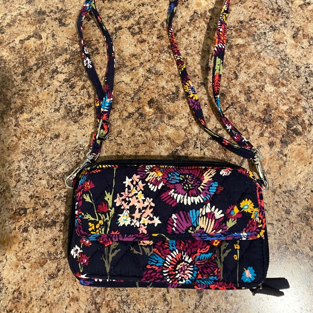 Vera Bradley navy blue pattern crossbody